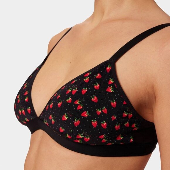 Black Floral Women's Bralette - Picture 5 of 7